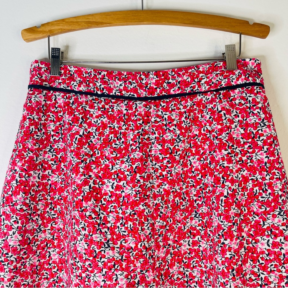 Christopher Banks pink white floral cottagecore preppy midi skirt 12 - Picture 2 of 7